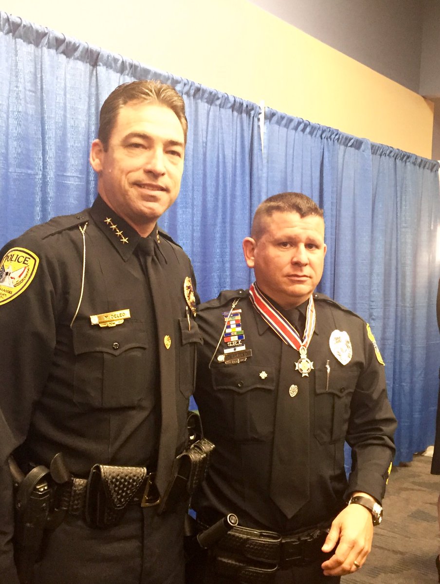 CityofTLH's tweet photo. Congratulations to @TallyPD Officer Scott Angulo on receiving the Congressional Badge of Bravery today! https://t.co/4oER66nzLS
