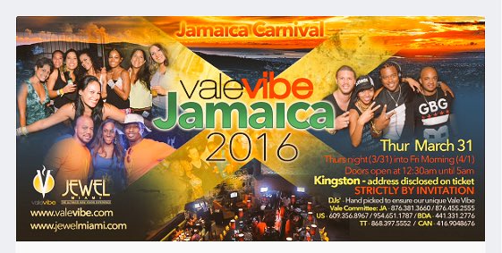 JEWELMIAMI's tweet photo. Got your tickets? Join us for Vale in Jamaica for Carnival! https://t.co/4lKKaMnqG6