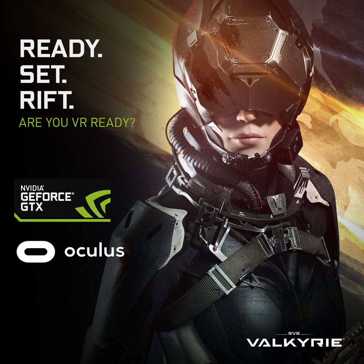 NVIDIAGeForce's tweet photo. Virtual Reality is nearly here. The @oculus #Rift launches Monday - is your PC VR Ready? https://t.co/YBMnQJSCL7 https://t.co/QwPG05ud0V