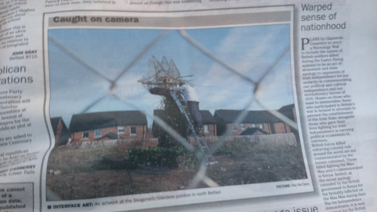 peasparkbelfast's tweet photo. From today's Irish News! #project127 @peasparkbelfast @calliepersic @GrowWildNI @pssquared @_the_TDS @twaddell130 https://t.co/1dSakOiTk0