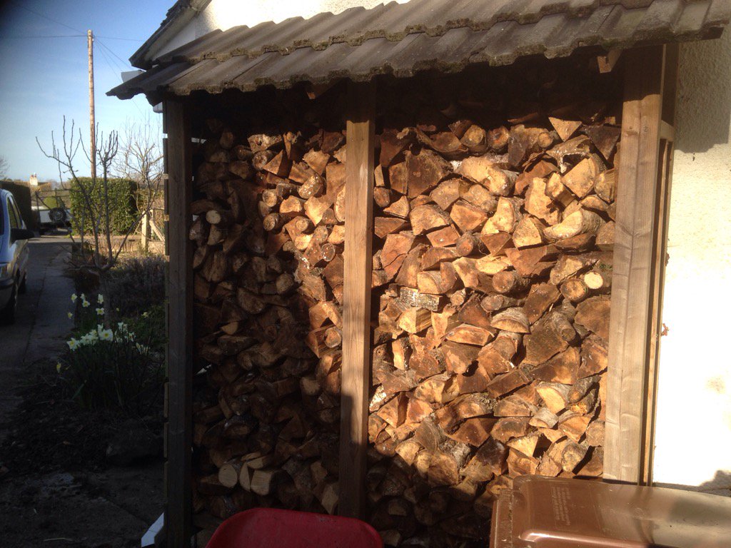 robintransition's tweet image. Ah. Stacking logs in the Spring sunshine. Delightful.