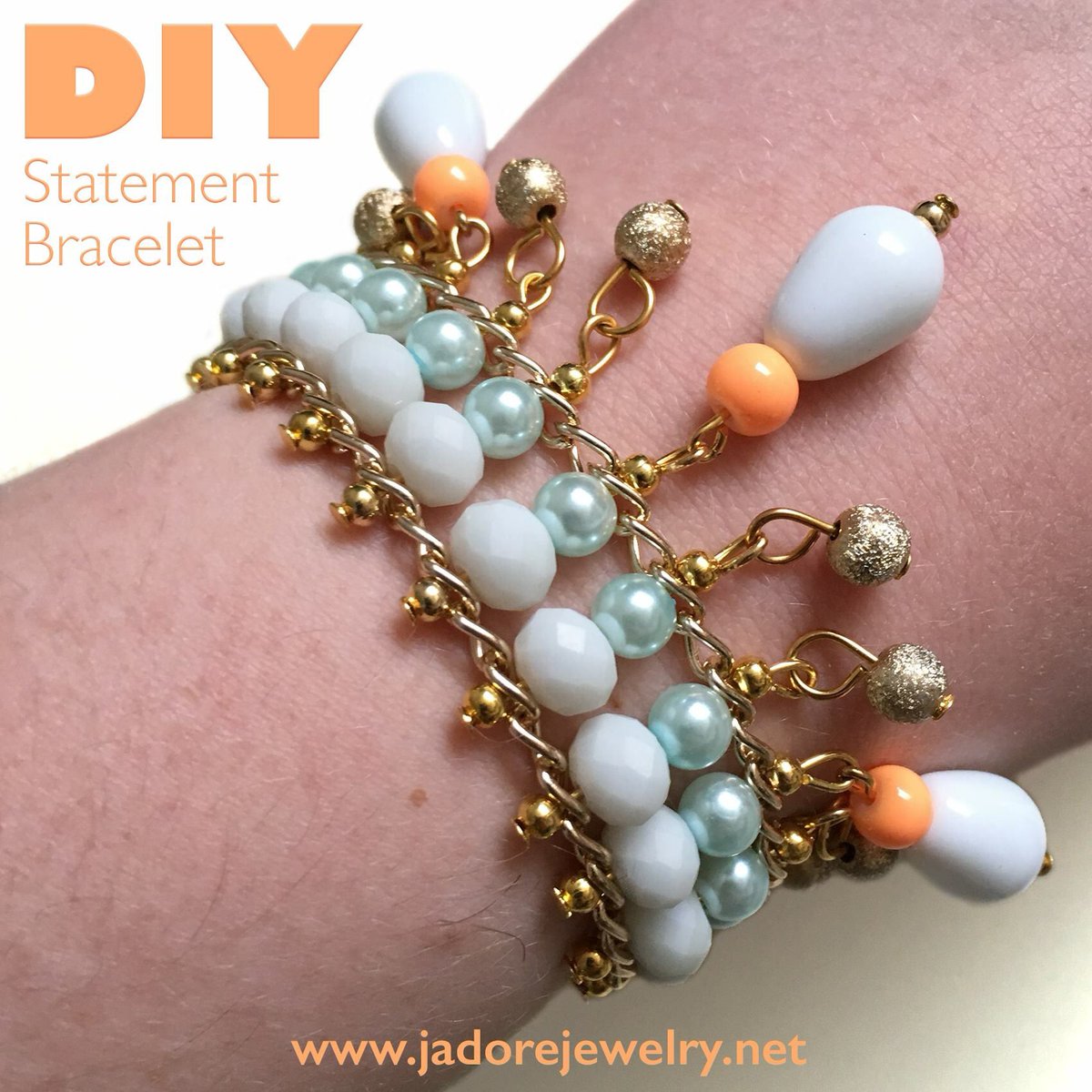 Nieuwe DIY online - Statement Bracelet met een Koninklijk tintje!  jadorejewelry.net/c-3413914/stat…