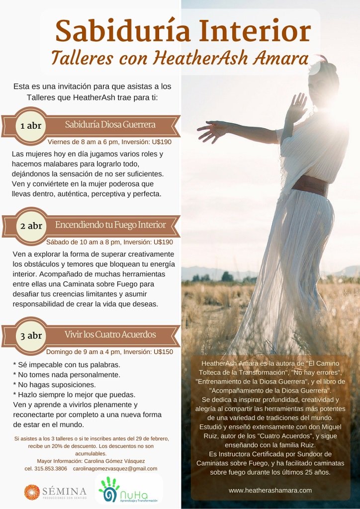 Semina_Producci's tweet photo. Sabiduría Interior Talleres con HeatherAsh Amara
Información: carolinagomezvasquez@gmail.com cel: 315.853.3806 https://t.co/C101iCzLod