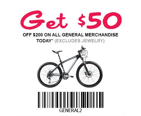 superpawn's tweet photo. Get $50 off!* Mention promo code: GENERAL2.
Find A Store: https://t.co/8mnt0MH6Kd 
Terms: https://t.co/TxAzQbKc8B https://t.co/q2CVdg8JxN