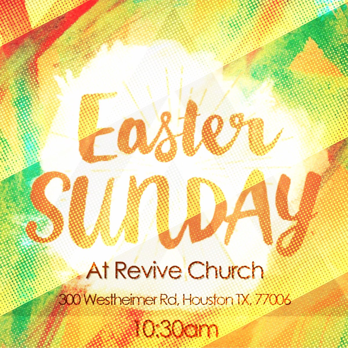 ReviveChurchHou's tweet photo. Come celebrate Easter Sunday with us! It's going to be ON AND HOPPIN'! #EasteratRevive #wellsaveyouaseat https://t.co/WtZkNXXEBc