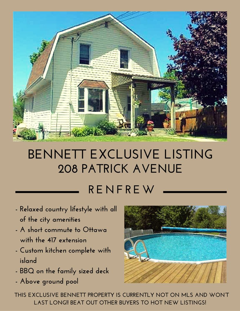 BennettPros's tweet photo. #ComingSoon 208 Patrick Ave-Exclusive Bennett Property is #NotOnMLS CALL 613-233-8606 visit https://t.co/6rYMe3kfox https://t.co/BDguxbX9CO
