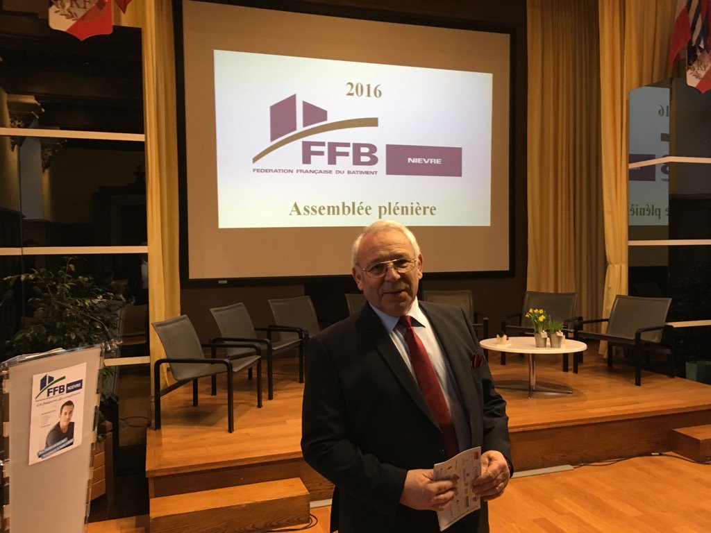 FFB_BFC's tweet photo. Alain BOISSIERE, Président FFB Bourgogne Franche-Comté, à l'Assemblée Générale de la FFB 58 @chanutj https://t.co/k0xRhPxNH4