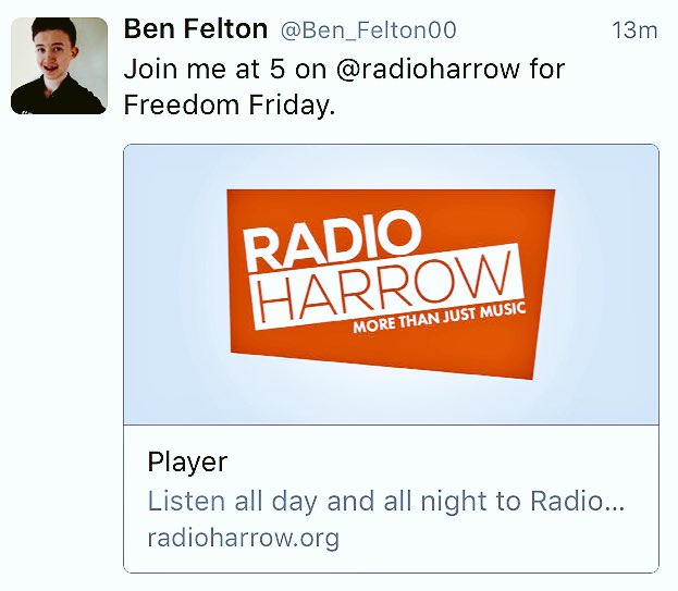Our very own <a href="/Ben_Felton00/">Ben Felton</a> is on <a href="/radioharrow/">Radio Harrow</a> getting everybody in the mood for Easter