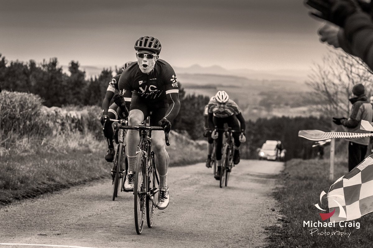 Another great shot of the #ReiversRoadRace finish line from <a href="/mickcraigphoto/">M Craig Photography</a> of winner Scott Wardlaw, Velo Club Edin.