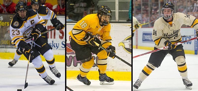 mtuhky's tweet image. Three #mtuhky seniors sign pro contracts: michigantechhuskies.com/sports/mice/20…