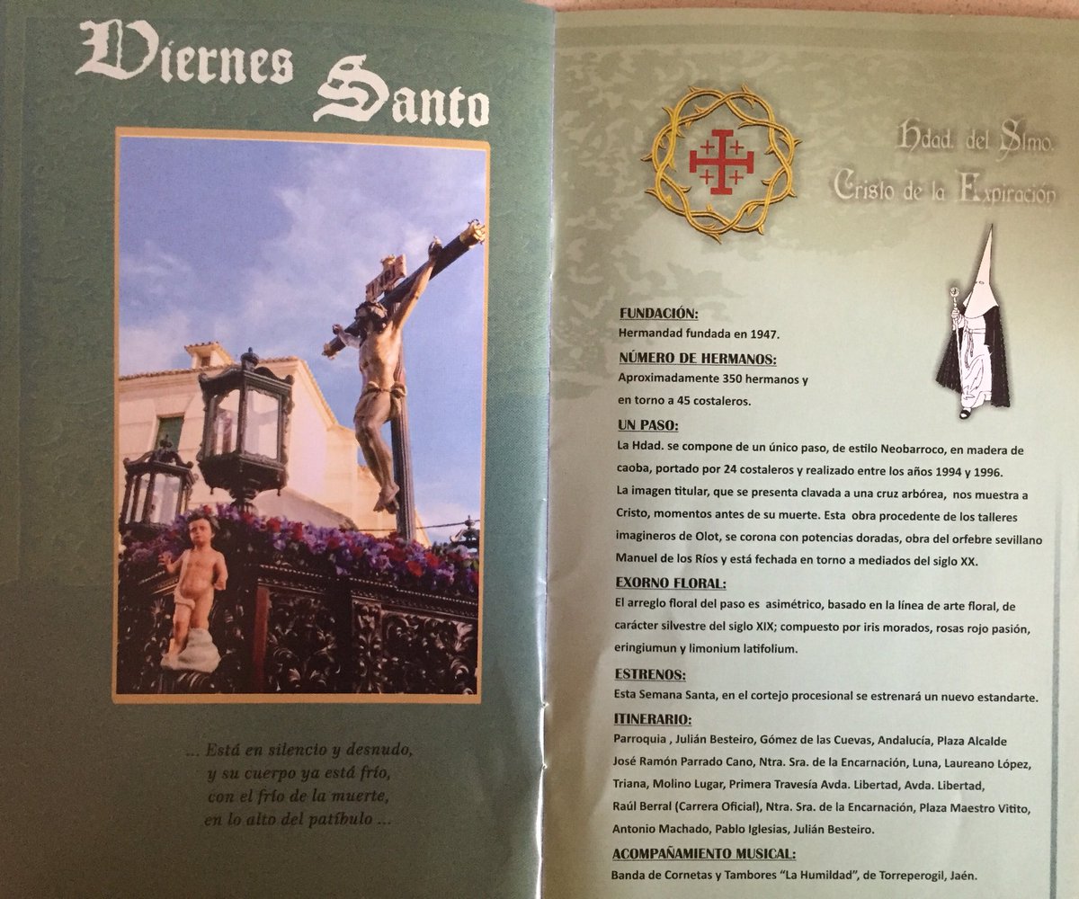 BasiAlcalde's tweet photo. Suerte y buena estación de penitencia para la @HdadCristoExp en este Viernes Santo #SsantaCasariche16 https://t.co/P9TzBETqMK