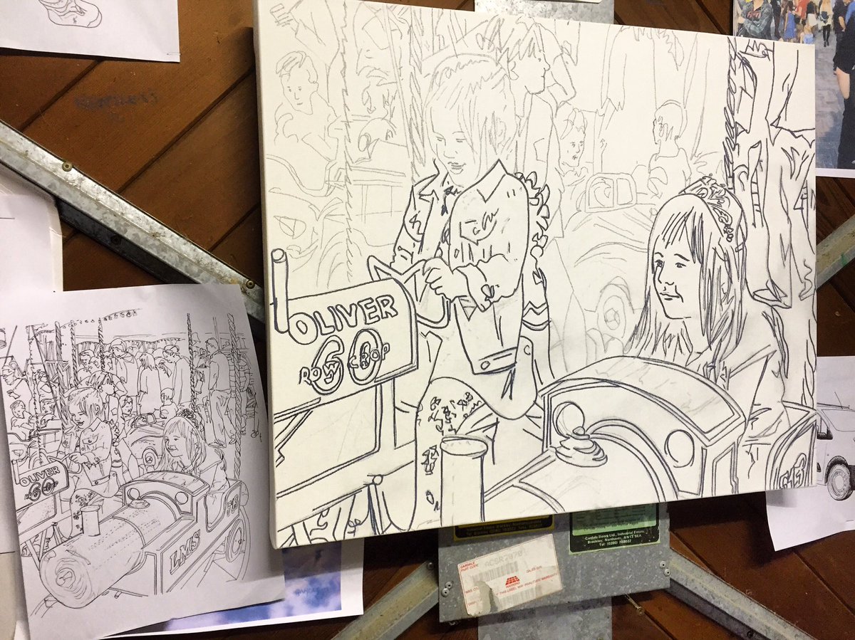 TheRealMattHowe's tweet photo. Do you think they know it's unfinished? 😴 #art #tired #artwork #painting #unfinished #linework #artist https://t.co/2ETFHmFa9R