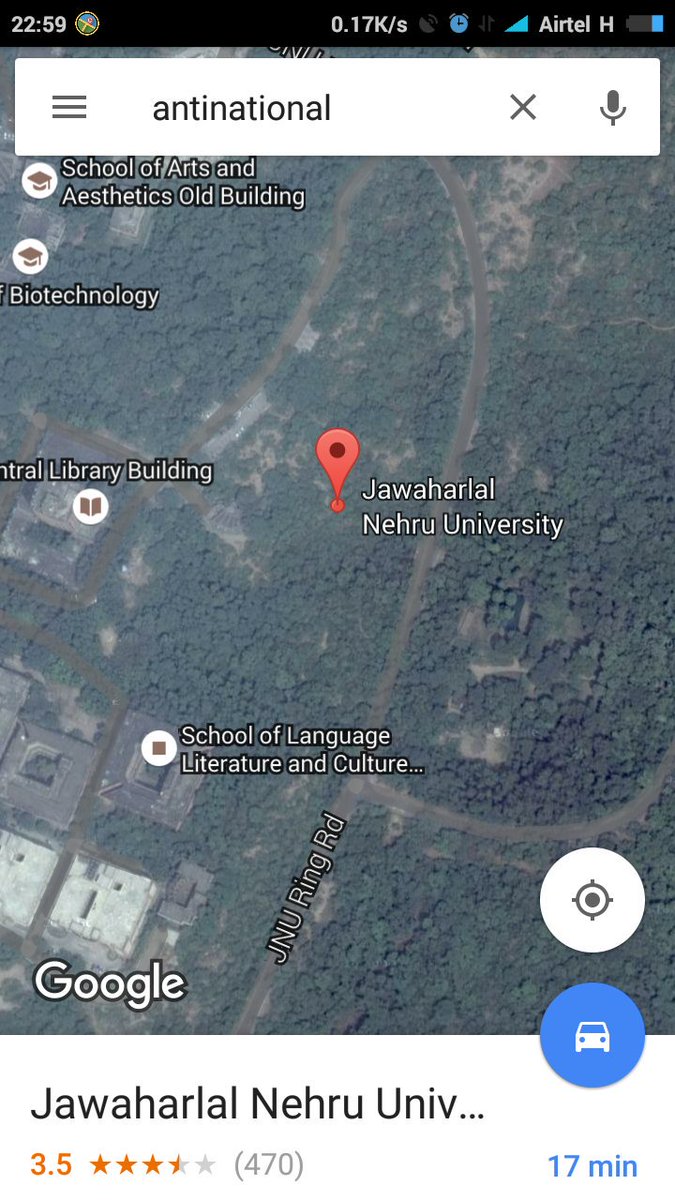 Molarsystem's tweet photo. So apparently we've at least put 'Antinationals' on the map. 
#JNURow #KanhaiyaKumar #antinational @standwithjnu https://t.co/lirNv8I2DL