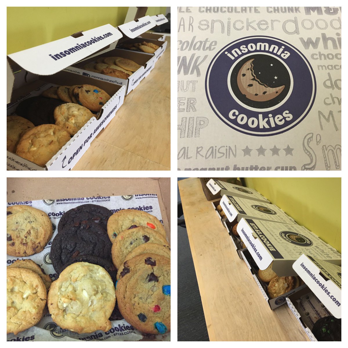 OuterBox's tweet photo. We know how to do birthdays right! These @insomniacookies are so good! #TreatYoself #LifeIsGoodAtOuterbox #cookies https://t.co/psOYiGxhWc