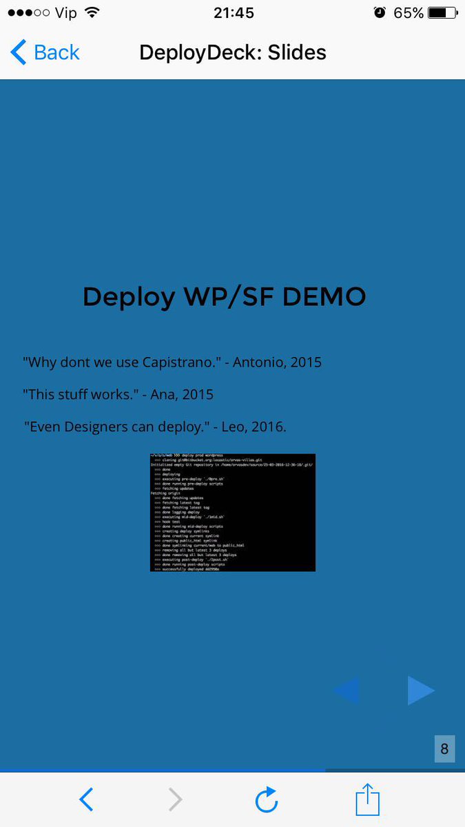 antonioperic's tweet photo. We change the way how we deploy our project. Seems #capifony is so 2015 . cc @anaparunov @flegm0r https://t.co/rSh6PhXO7E
