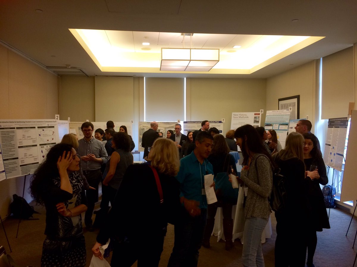 Lucyappert's tweet photo. Such high energy at the end-of-day poster session celebrating innovative teaching! #ctls16 https://t.co/bvXDJ3WThg