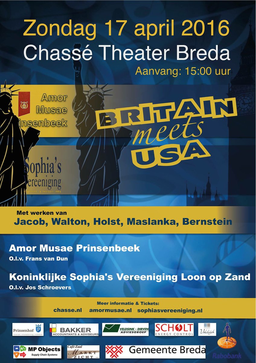 sophiasver's tweet photo. 17 April in @ChasseTheater speelt Koninklijke Sophia's Vereeniging uit Loon op Zand oa Symfonie 4 van Maslanka. https://t.co/CK3O2Zaovn