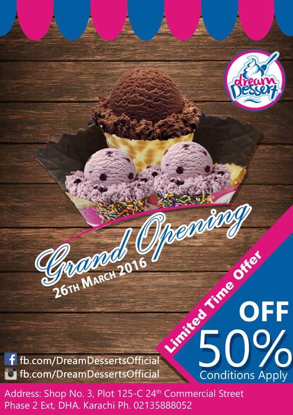 DreamDessertMIC's tweet photo. Enjoy special discounts and come join us for our grand opening on 26th March 2016 https://t.co/oH3on0mWsh