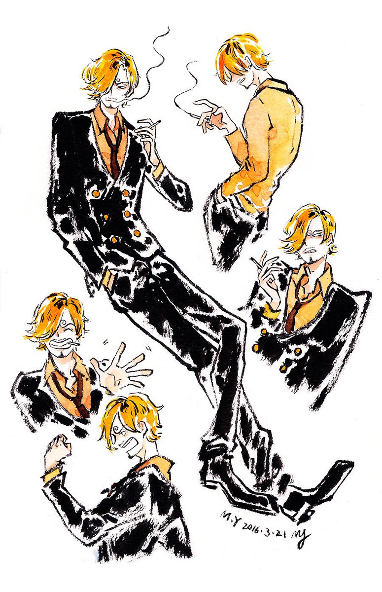 Fanart 最近漫画新篇章导致又再次掉回进了Sanji坑,其实以前一直很喜欢只不过没怎么画QUQ。#sanji 