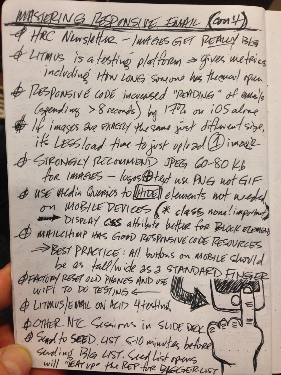 fulltrucker's tweet photo. Learned some great little code techniques at this session on responsive email #sketchynotes #16NTCemailmaster #16NTC https://t.co/dUbsAt7ImJ