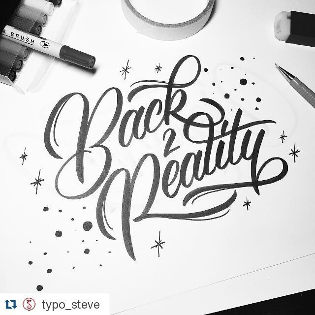 Mariacadabra's tweet photo. #Repost @typo_steve with @repostapp
・・・
Back 2 Reality! #handlettering #lettering #typemat… https://t.co/RZ918Gp5sL https://t.co/Ffa3CBClmI