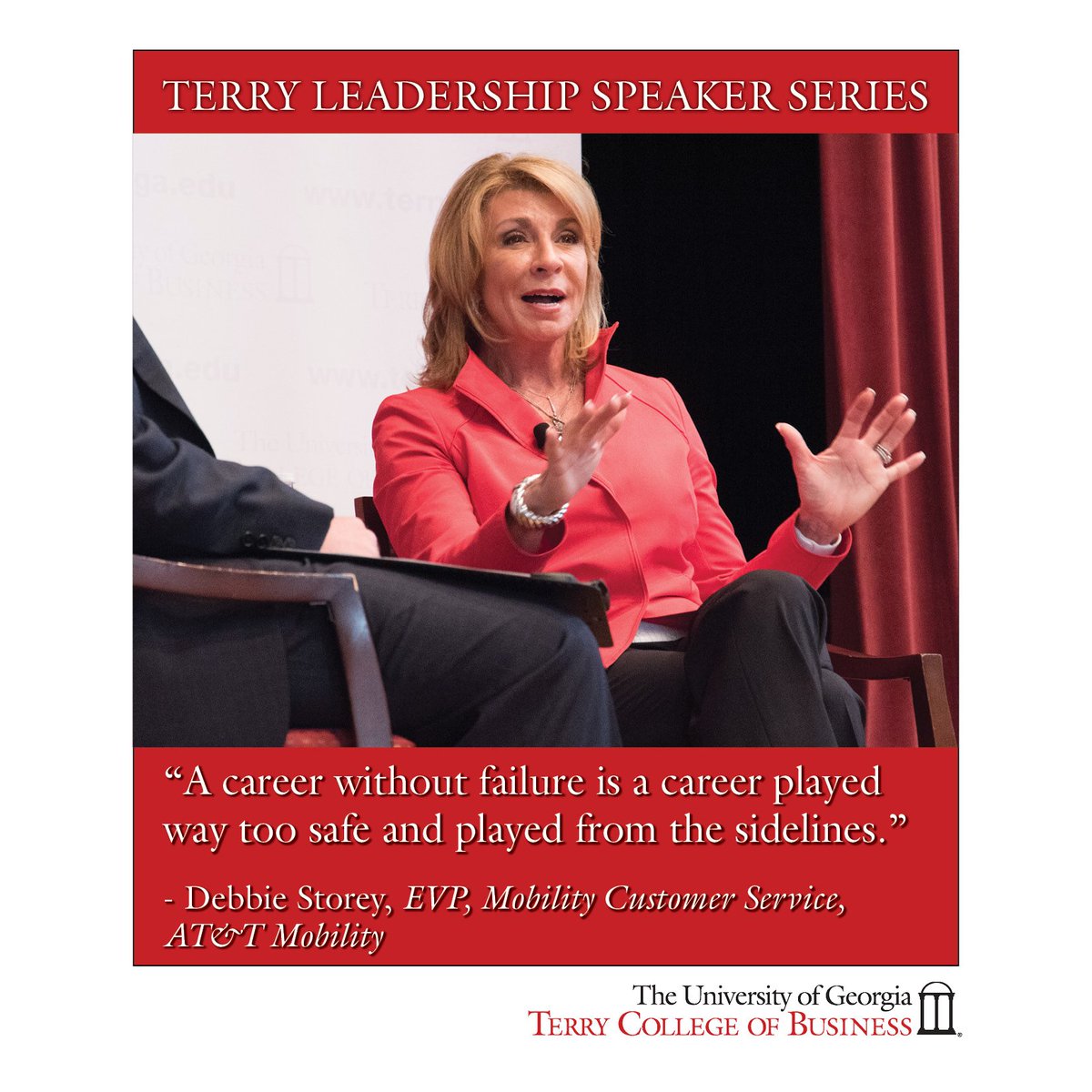 TerryCollege's tweet photo. 'A career without failure is a career played way too safe' - @Dstoreysg at @UGAILA's Terry Leadership Speaker Series https://t.co/3aH2W3cOjg