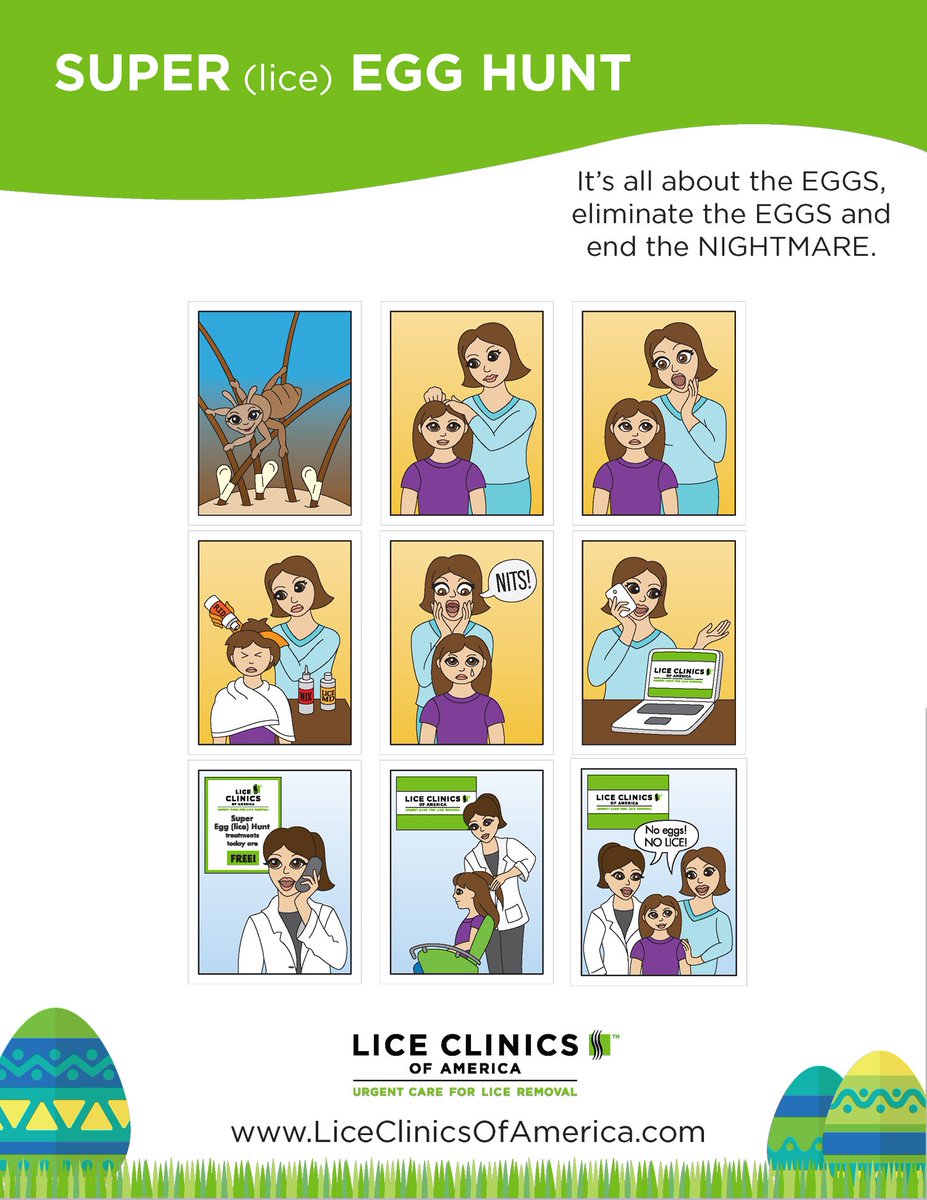 LiceNoMore's tweet image. Thanks to all our clinics that participated in the #EggHunt and for all those families that are now #LiceFree !