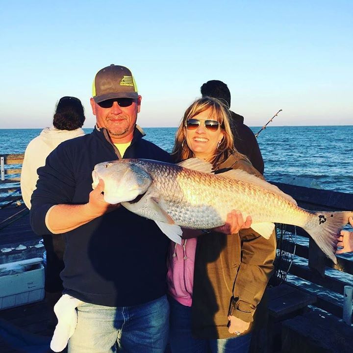 61streetpier's tweet photo. Gene and a nice bullred! #saltyskullz #61stpier #bullred #tightlines #saltlife #avetreels #saltwatersoul #hookedonf… https://t.co/hgueWJeILB