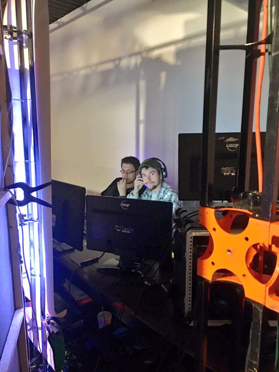 mpearson35's tweet photo. My man @UGCmatt in the zone for the #HCSNow show @UGCevents studio! #halo #esports #proudwife https://t.co/LsLYl6ufDf