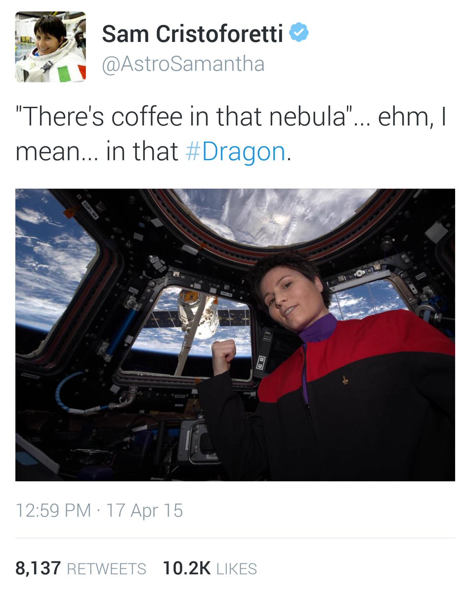 startrekeire's tweet image. 1st cameo appearance on new #StarTrek series has got to be @AstroSamantha! #WeWantSam @BryanFuller @TheMarySue