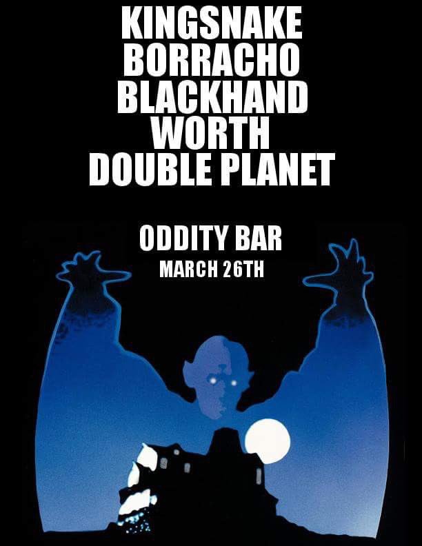 Borracho_DC's tweet photo. Wilmington DE tomorrow with our buds Kingsnake @OddityBar. #riffsgalore https://t.co/NWb7ha5flU