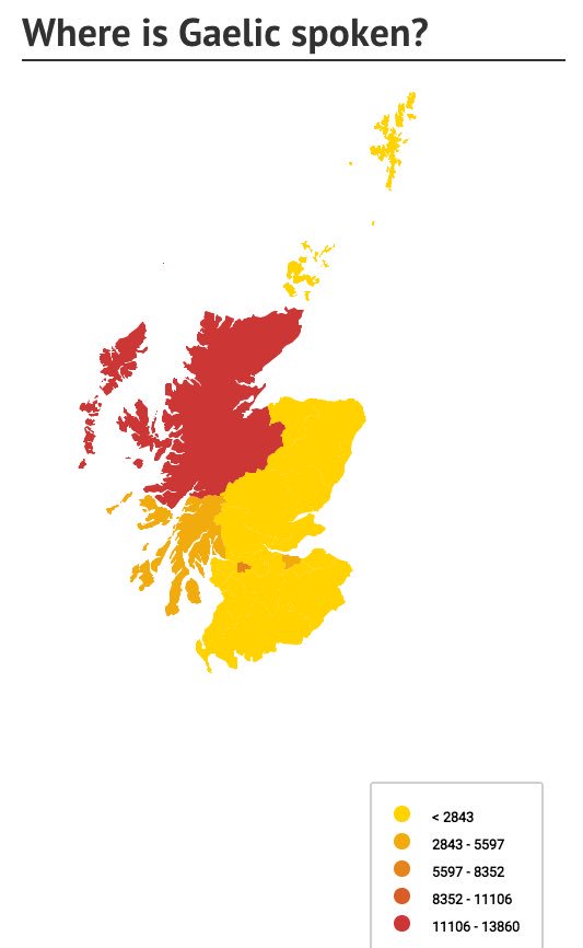 UlsterFrank's tweet photo. Number of #Gaelic / #Gaidhlig Speakers by Council Regions in Scotland. @ScotsGaelic #IMLD2016 https://t.co/pi7WI9gQL8