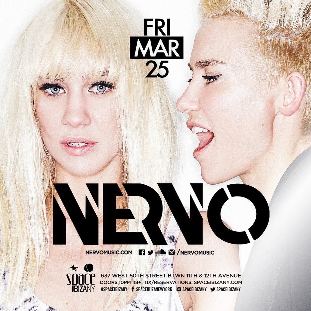 Jortiz523's tweet photo. Tonight @nervomusic at #SpaceibizaNy if you need tix hit me up! #bashconcepts #nyc #edm #rave #nervo #nyedm #njedm https://t.co/2anxypMivg