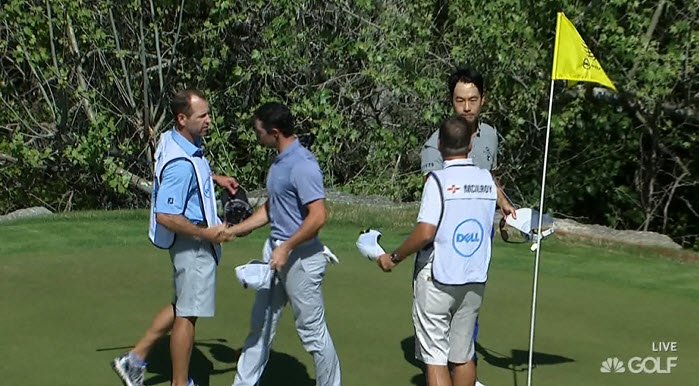 GolfChannel's tweet photo. The defending champ advances. @McIlroyRory will face @ZachJohnsonPGA in @DellMatchPlay Round of 16. https://t.co/yjjneHVMBQ