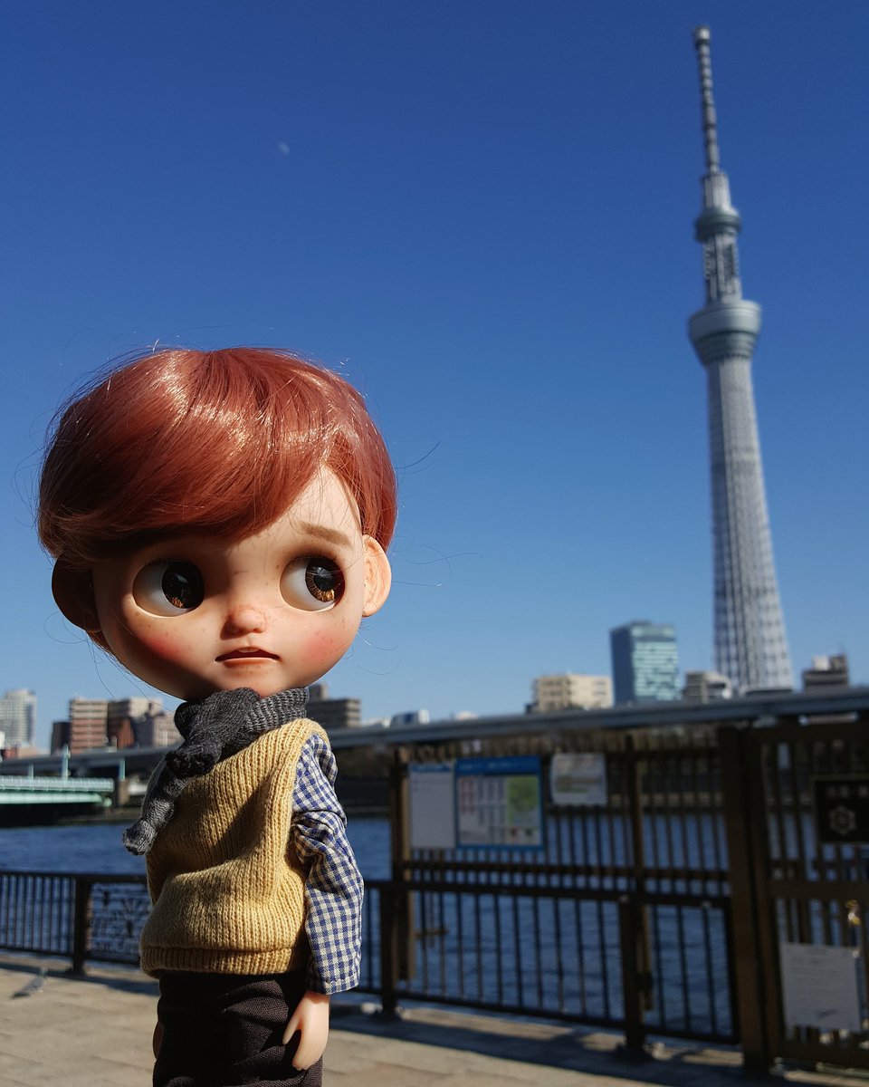 natt_sinsakul's tweet photo. Robin Boy and Tokyo Skytree . #robinblytheboy #robinboy #blythedoll #blythecustom #blythe #tokyo #tokyoskytree https://t.co/vdVnsERNRG