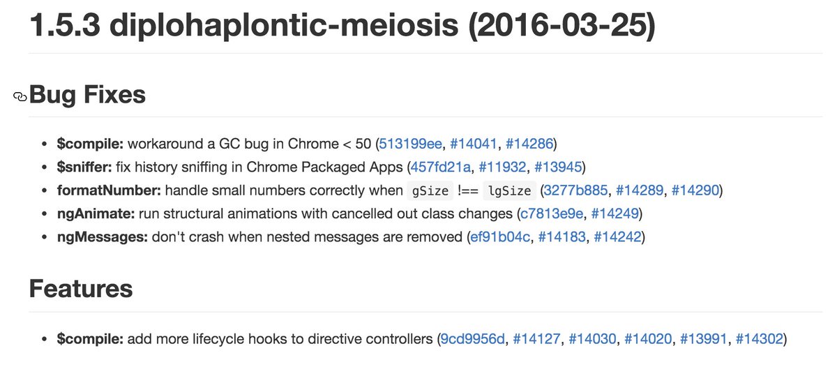 angular's tweet image. AngularJS 1.5.3 is live! Bug fixes and new component lifecycle hooks.
github.com/angular/angula…