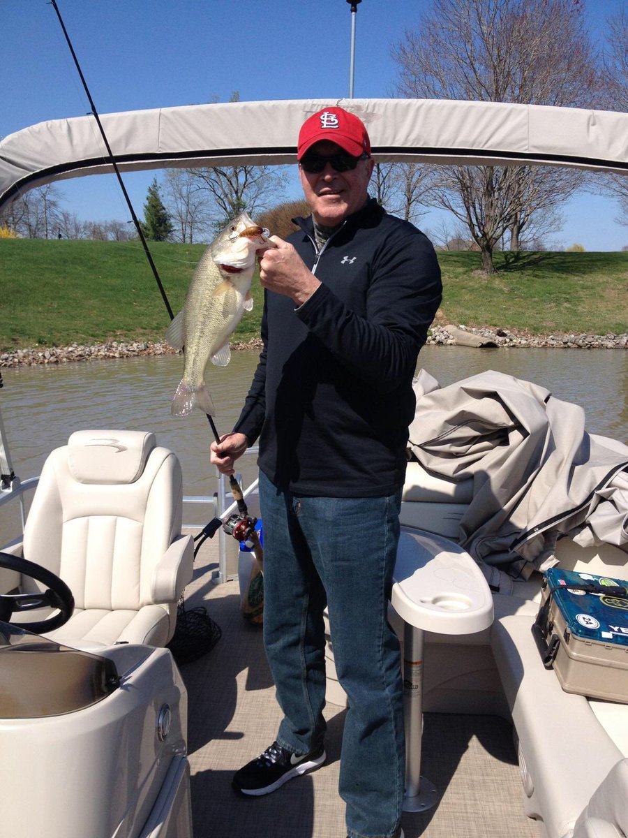 They're biting in IL 4 lb Bass @BassProShops #fishing #Illinoisfishing #largemouth #bass #spring @RapalaVMC #rapala