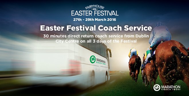 Fairyhouse's tweet photo. Dont forget our new Coach Service from Dublin City this weekend! Bus combo tickets here https://t.co/TqX4tvxnCT https://t.co/lEi2RGzVrL