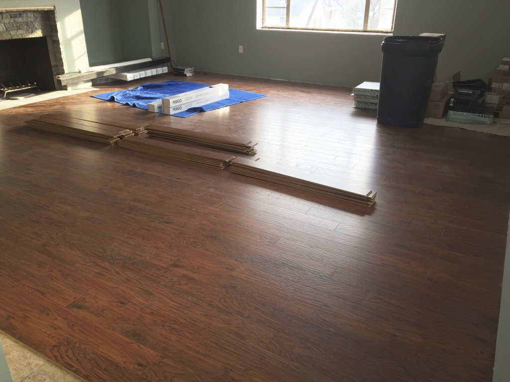 CraftyEsquire's tweet photo. Happy #EasterWeekend everyone! We're kicking things off by blitzing our #DIY #flooring install. Love this #pergo ! https://t.co/RdZl1jRYo9