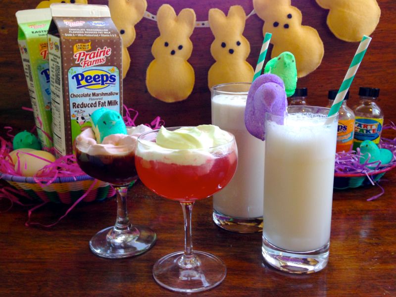 Gizmodo's tweet photo. Peeps milk exists and it makes really delicious cocktails https://t.co/Pp1oJ1kdzp https://t.co/KGSI3hwgkX