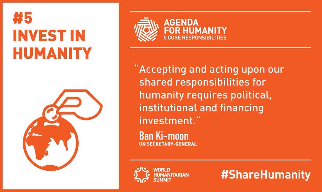 UNOCHA's tweet image. The Agenda for Humanity calls for more creative &amp;amp; innovative financing: bit.ly/whs_core_5  #ShareHumanity