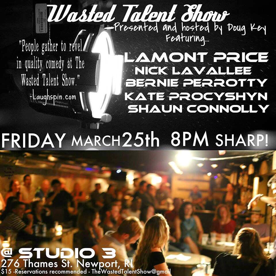 DougKeyComedy's tweet photo. One hour away! 8pm at Studio 3! Sick lineup of comics! @NewportBuzz #newportri #comedycentral #comicstowatch https://t.co/Uw1QjY9JX1