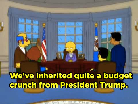 BuzzFeed's tweet photo. Turns out “The Simpsons” predicted a Trump presidency 16 years ago https://t.co/DGq6XWhxvh https://t.co/kmMdEO4bI8