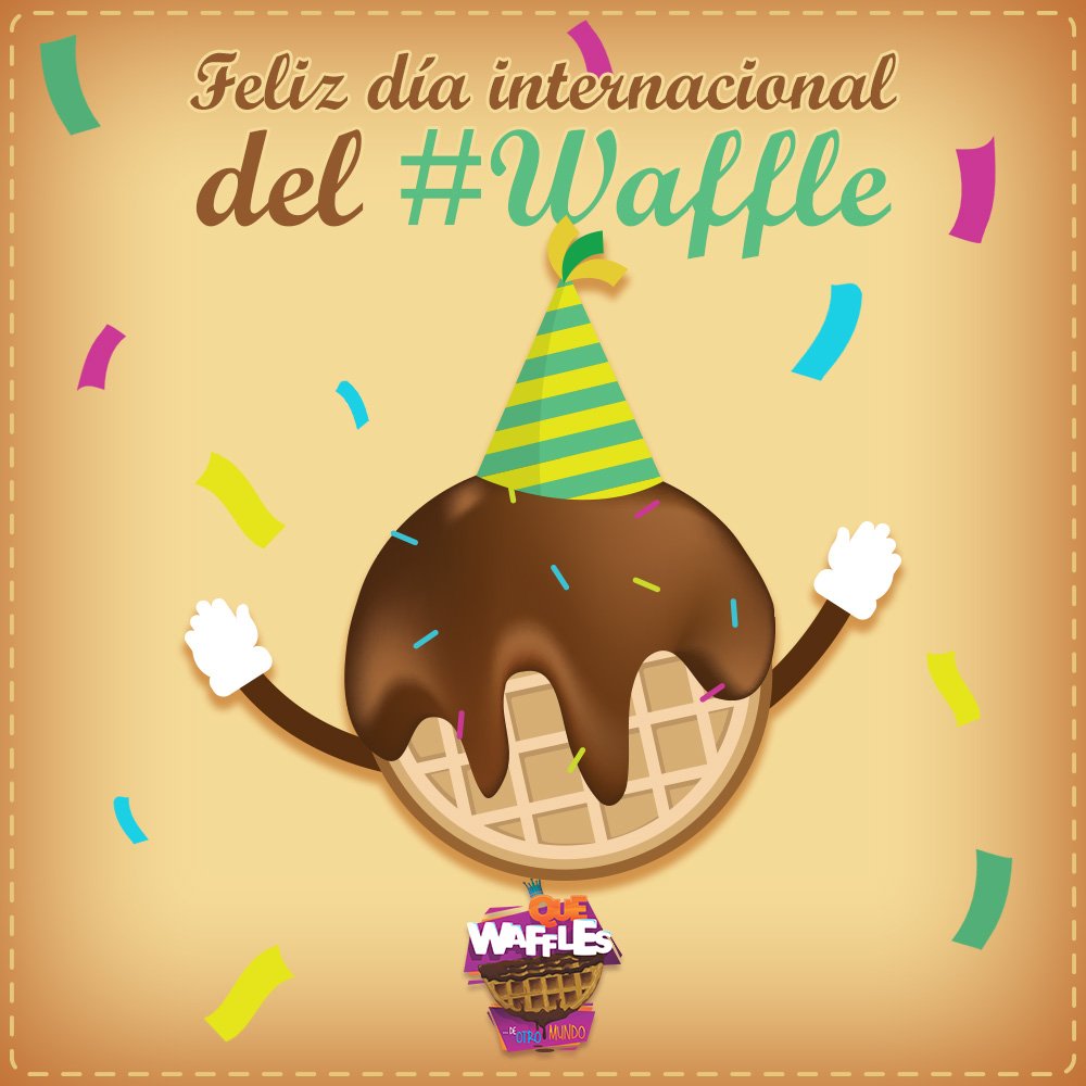 QWafflesOficial's tweet photo. Hoy se celebra a nivel mundial del #DíadelWaffle por eso estamos de fiesta... #WaffleDay #QueWaffles https://t.co/H6AZdkOYFc