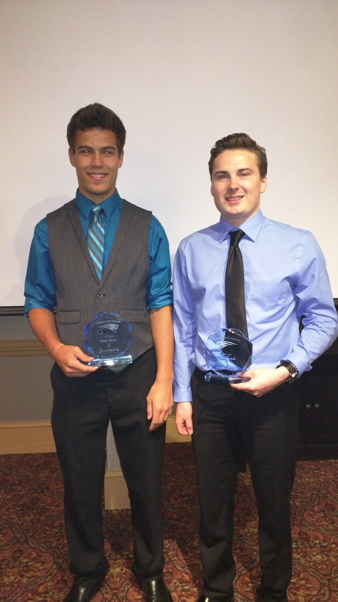 cphsboyshockey's tweet photo. Congrats to captains @RyanIngram8 and @_Bates96 on receiving the Rebel award. Very well deserved! https://t.co/wF319ypGdN