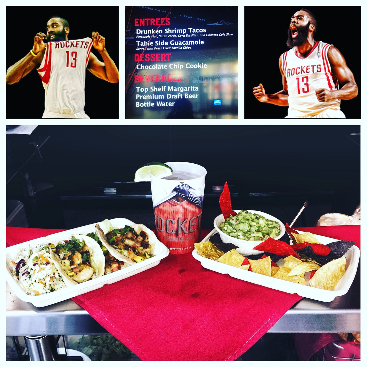 TC_Chefs03's tweet photo. 3..2..1..LIFT OFF! Shrimp tacos on deck! #htxcarts @ToyotaCenter let's go @HoustonRockets #pursuit @LevyRestaurants https://t.co/OssZsWAzt7