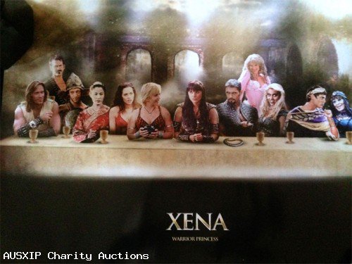 ausxiproc's tweet photo. 1 day left #Xena Last Supper Poster with entire Xena cast autographed by Adrienne Wilkinson https://t.co/A8PCMCi066 https://t.co/kGosy4KKnf