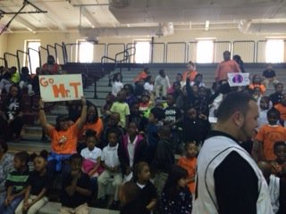LangSTEMPrincip's tweet photo. @LangleySTEM Scholars having fun at Staff-Student Basketball Game to kick-off Spring Break Week! #DCPSRising https://t.co/I0eCHdno8i