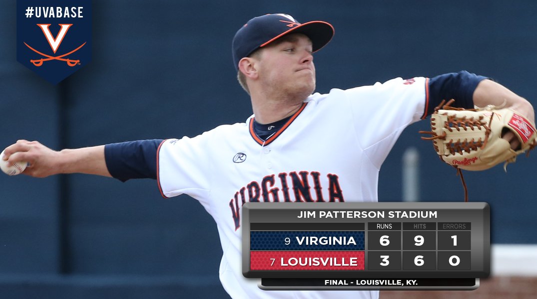 UVABaseball's tweet photo. #UVABase defeats Louisville, 6-3, in top-10 matchup - https://t.co/16eil7uYOD https://t.co/EXwVoAtVoL
