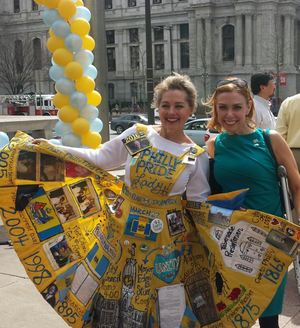 SheilaShowPHL's tweet photo. Feel the energy @PhillyCityRep w/@PhillyPrideLady celebrating 2gether #PHLCivicFlagDay #PhillyFLAG #LetLOVEContinue https://t.co/uupQ0pWd9y
